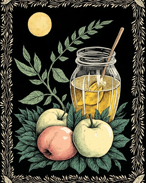 Rosh hashanah e-card design