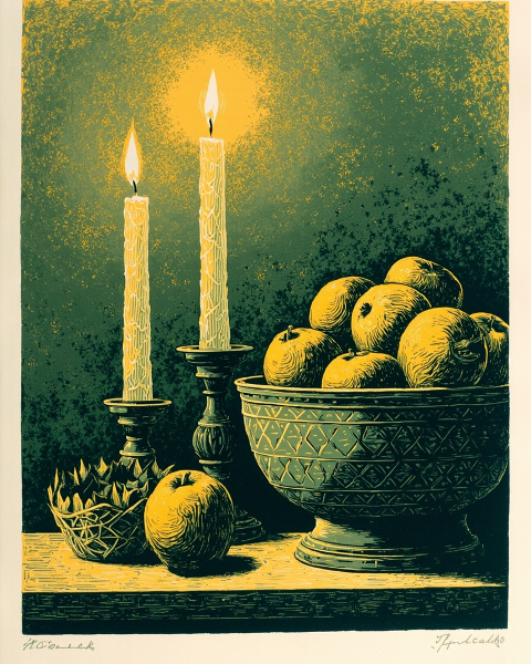 Rosh hashanah e-card design