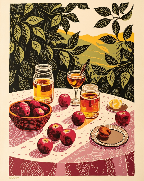 Rosh hashanah e-card design