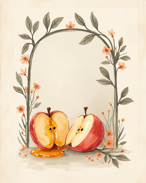 Rosh hashanah e-card design