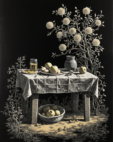 Rosh hashanah e-card design