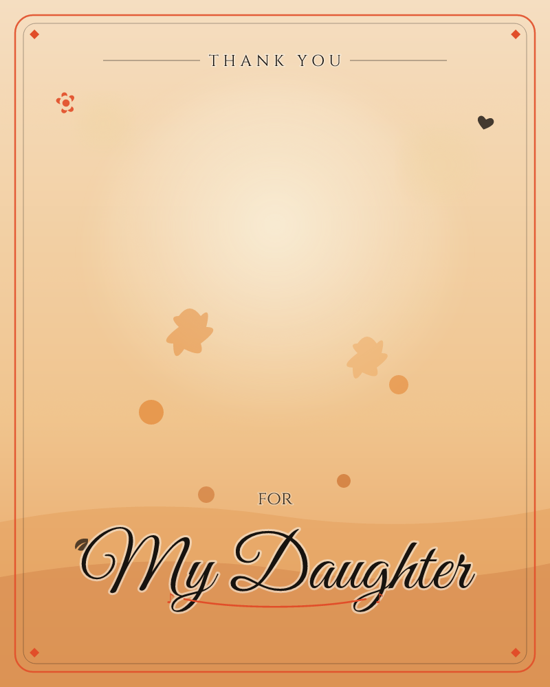 A minimalist desert-toned card glows with a soft central light, as if a warm sun sits low behind hazy dunes, a thankyou e-card design by @DittyCityTeam