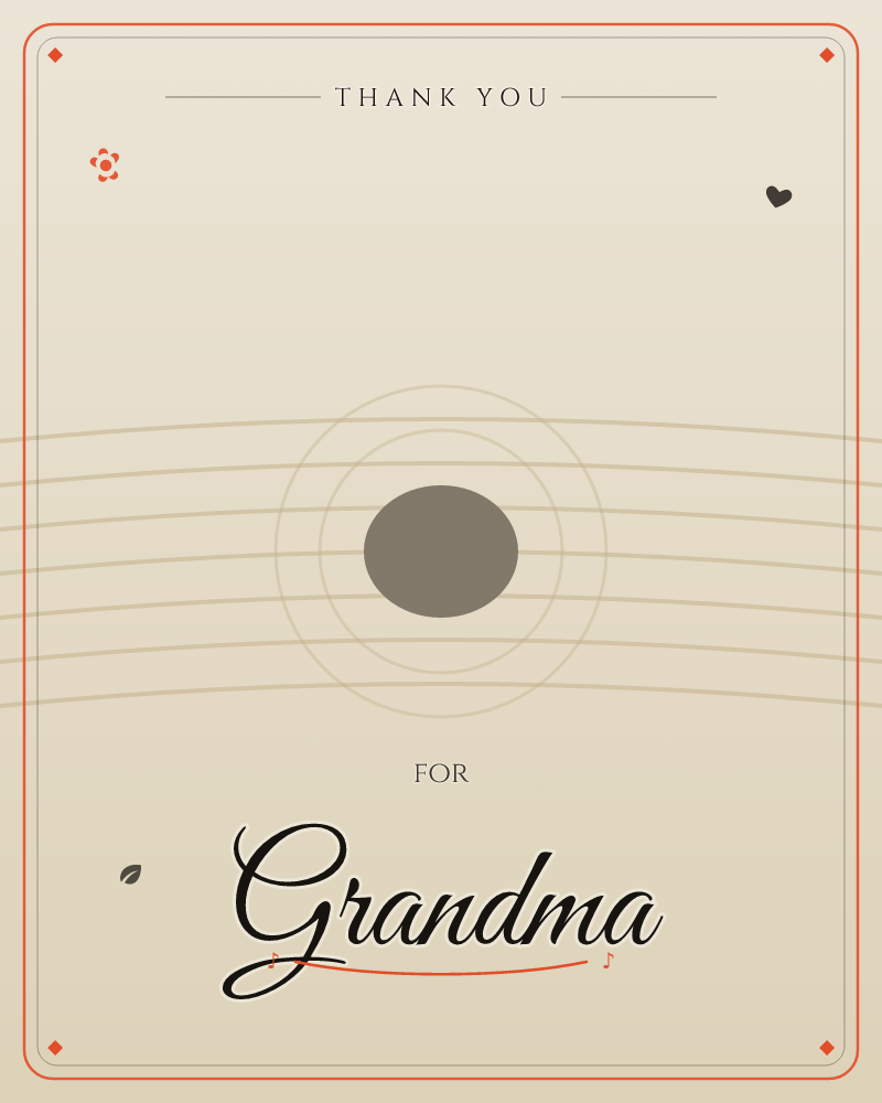 A quiet, minimal design shows a single dark oval sitting where soft horizontal lines bend around it, as if a stone dropped into still water sent gentle…, a thankyou e-card design by @DittyCityTeam