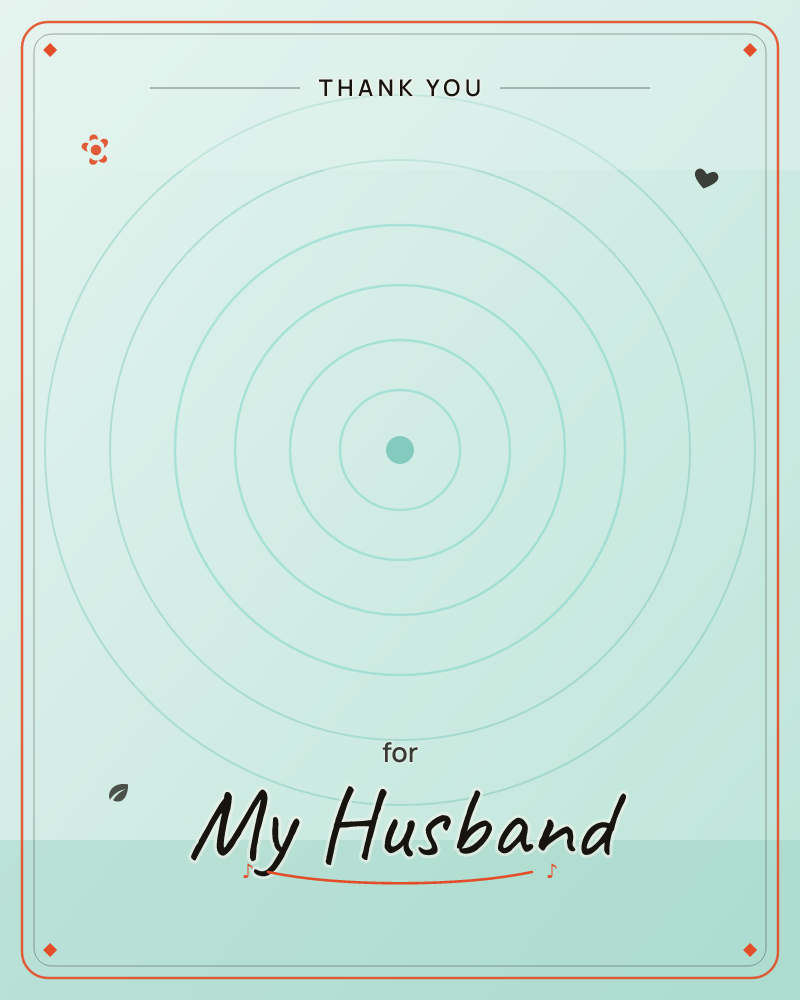A single teal dot sits at the center of concentric rings that ripple outward like a pebble dropped in still water, all rendered on a soft, misty…, a thankyou e-card design by @DittyCityTeam