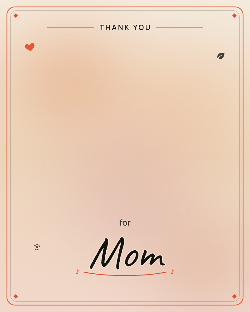 A soft wash of peach and blush tones blurs into a warm, hazy glow, with no distinct shapes or figures, a thankyou e-card design by @DittyCityTeam
