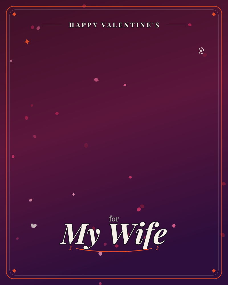A deep magenta-to-plum gradient fills the card like dusk falling into night, scattered with small pink and rose-toned specks that drift upward like…, a valentine e-card design by @DittyCityTeam