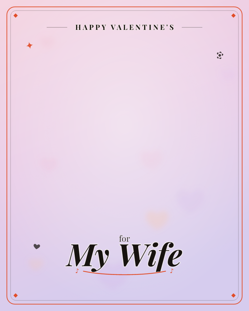 A soft, out-of-focus wash of pale pink and lavender fills the page, with faint blurred heart shapes drifting across the surface like light through…, a valentine e-card design by @DittyCityTeam