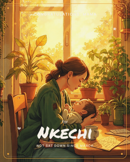 Personalized new baby song for Nkechi, upbeat pop rock style
