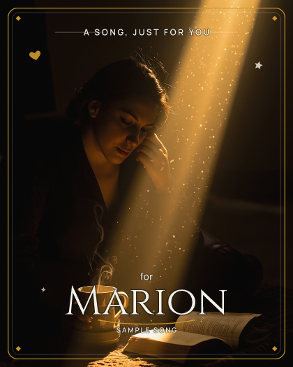 Personalized just because song for Marion, style