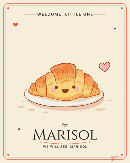 Personalized new baby song for Marisol