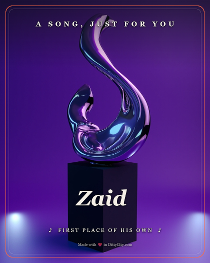 Personalized just because song for Zaid, trap style