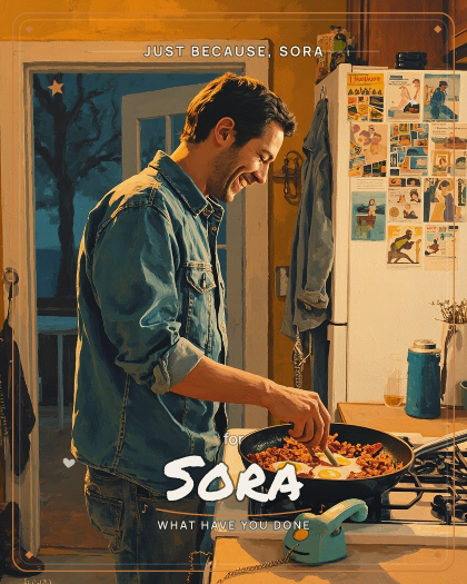 Personalized just because song for Sora, modern hip-hop with punchy trap drums style