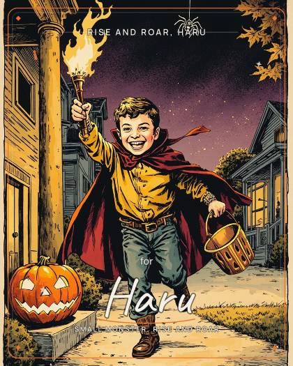 Personalized halloween song for Haru, grand operatic aria style