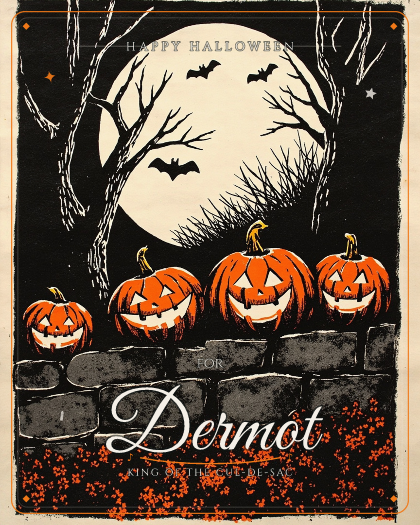 Personalized halloween song for Dermot, rock style