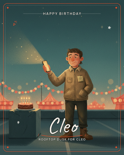 Personalized birthday song for Cleo, warm acoustic pop with light percussion style