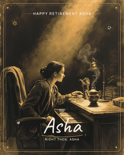 Personalized retirement song for Asha
