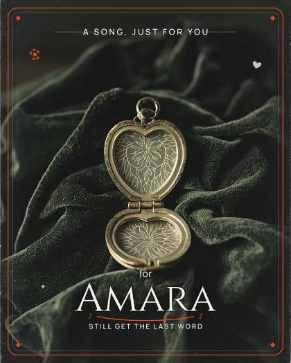 Personalized valentine song for Amara, style
