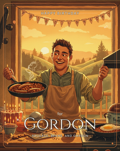 Personalized birthday song for Gordon, playful acoustic country-folk with banjo style
