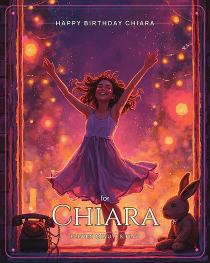 Personalized birthday song for Chiara, euphoric dance-pop with pulsing synths style
