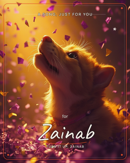 Personalized congratulations song for Zainab