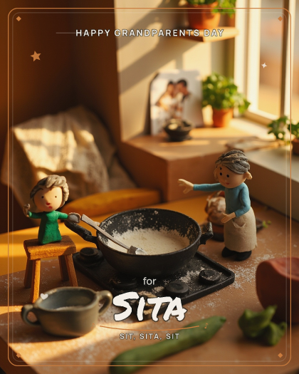 Personalized grandparents day song for Sita, warm stripped-back acoustic guitar style