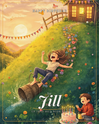 Personalized birthday song for Jill, modern K-pop, glossy synth-pop production style