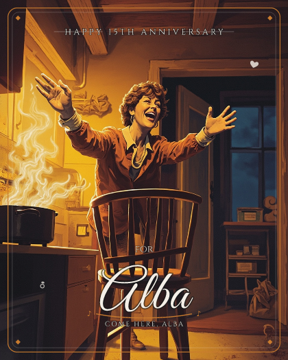 Personalized anniversary song for Alba, Modern trap production with rolling hi-hats style