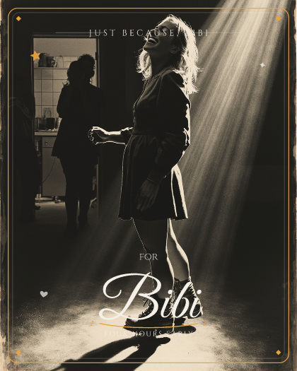 Personalized just because song for Bibi, Euphoric trance with soaring synth arpeggios style