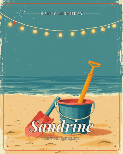Personalized birthday song for Sandrine, energetic big band swing with punchy horns style