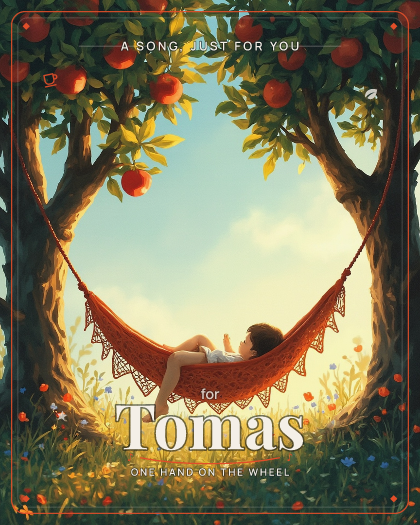 Personalized fathersday song for Tomas, classic 70s rock with warm electric guitars style