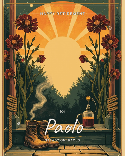 Personalized retirement song for Paolo, acoustic folk country style
