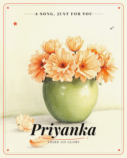 Personalized congratulations song for Priyanka,  style