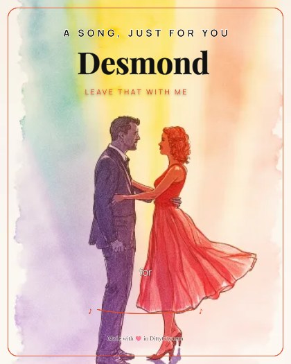 Personalized thankyou song for Desmond, style