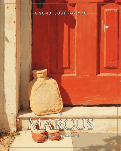 Personalized just because song for Marcus, upbeat pub rock style