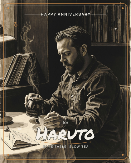 Personalized anniversary song for Haruto, chilled lo-fi with warm mellow beats style