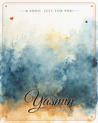 Personalized just because song for Yasmin, classic four-on-the-floor house with warm analog bassline style