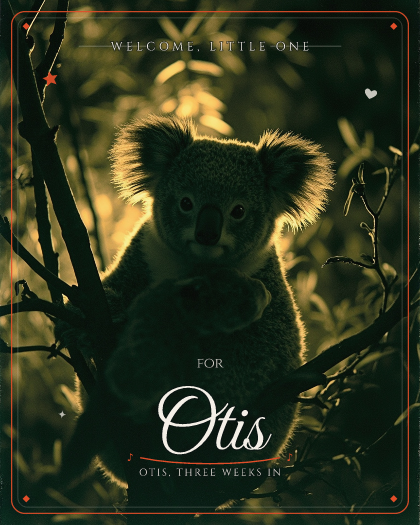 Personalized new baby song for Otis, style