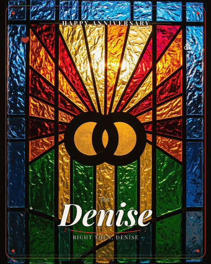 Personalized anniversary song for Denise, poprock style
