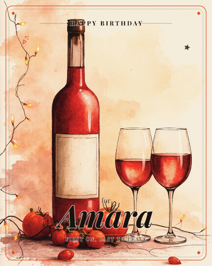 Personalized birthday song for Amara, style