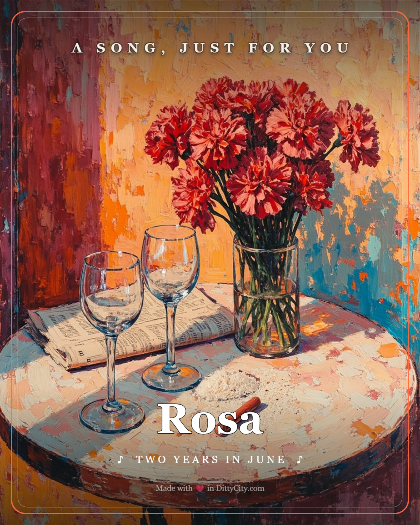 Personalized valentine song for Rosa, dance style