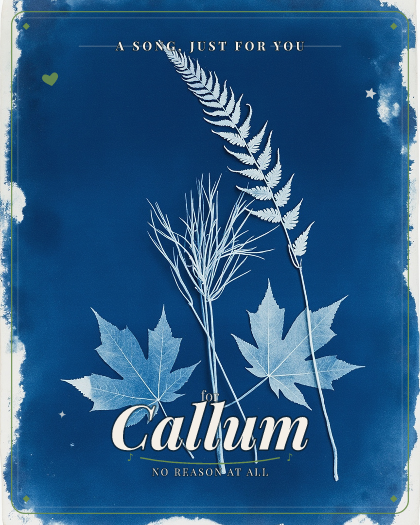 Personalized just because song for Callum, folkrock style