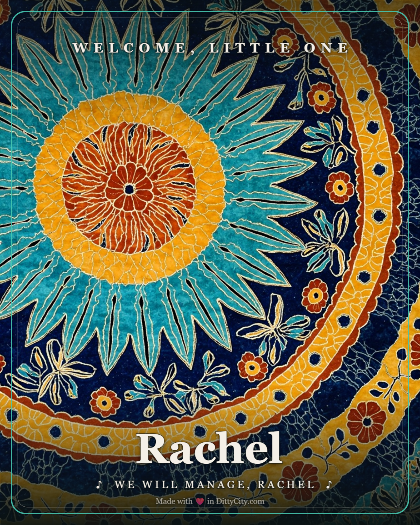 Personalized new baby song for Rachel, kids style