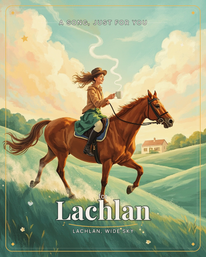 Personalized just because song for Lachlan, warm acoustic country-folk style