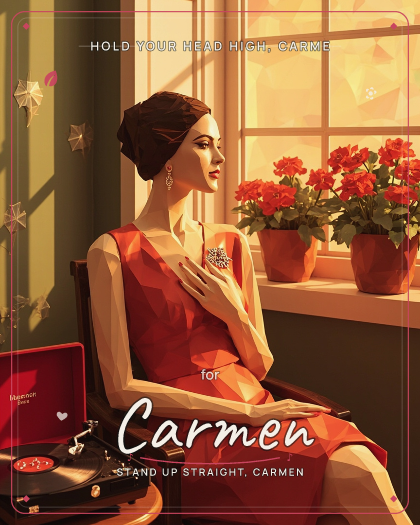 Personalized mothersday song for Carmen, grand operatic aria style