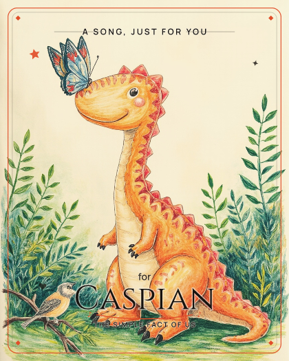 Personalized just because song for Caspian, style