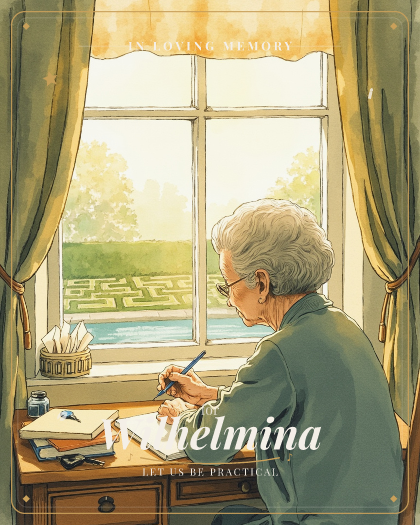 Personalized memory song for Wilhelmina, gentle ambient with soft piano style