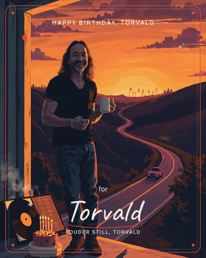 Personalized birthday song for Torvald, anthemic metal style