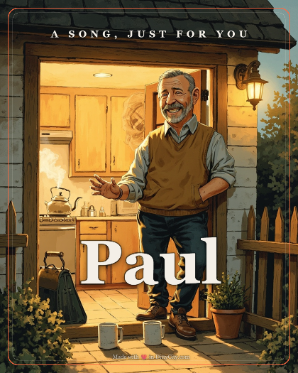 Personalized thankyou song for Paul, warm acoustic folk with gentle fingerpicked guitar style
