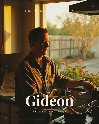 Personalized anniversary song for Gideon, smooth modern R&B style