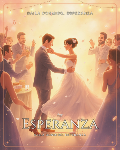 Personalized wedding song for Esperanza, energetic traditional Mexican mariachi with soaring trumpets style